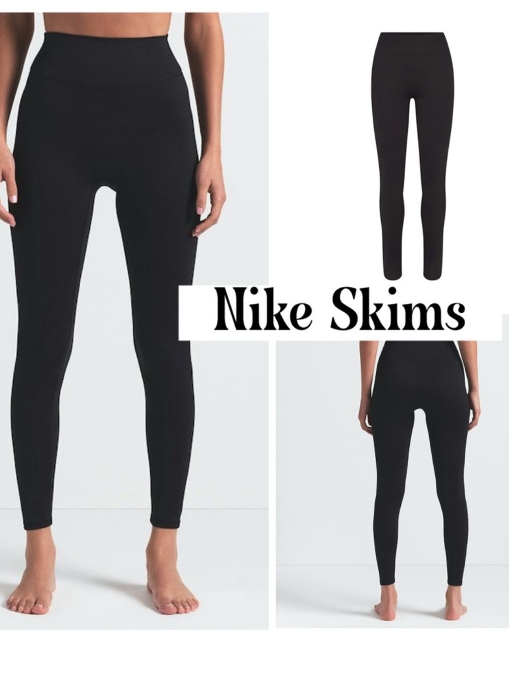 Nike SKIMS Matte Leggings 26” Obsidian Black - Small XS or XXS NWT